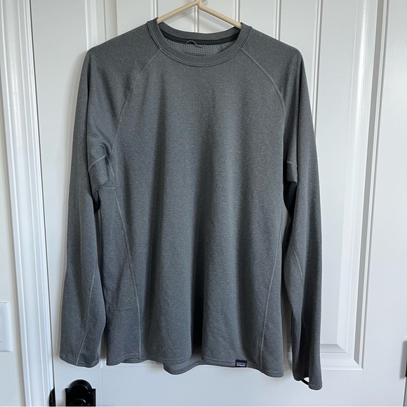Patagonia Men’s Midweight Capilene Baselayer Polartec Gray Long Sleeve Large - Picture 2 of 5